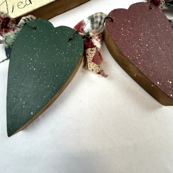 Heart Decor plaque The best Gifts Are Tied With Heartstrings handmade wood - Picture 6 of 7